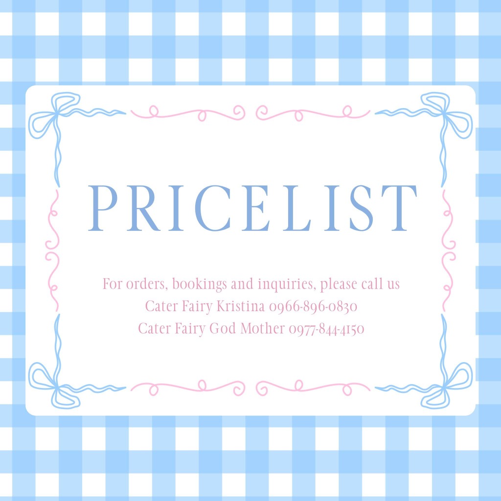 Menu Cover Page