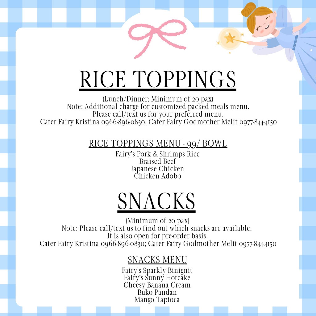 Rice Toppings Snacks Sheet